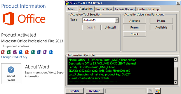 How to activate microsoft office 2013 permanently